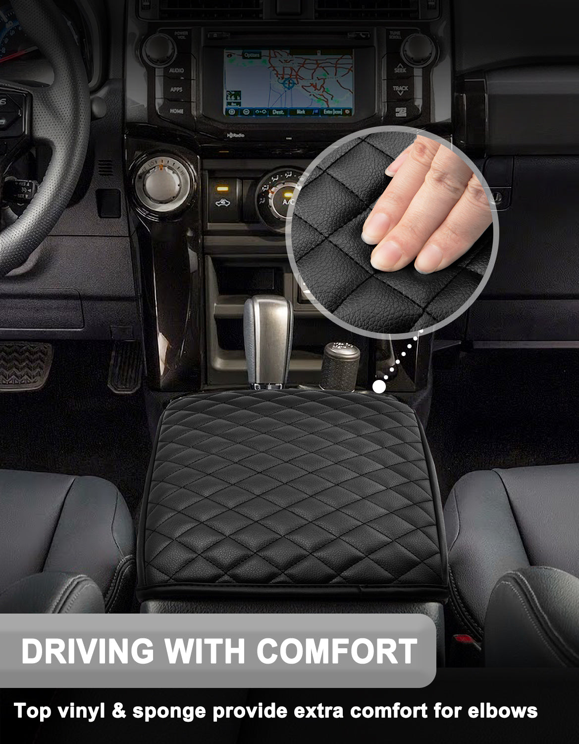 KBH Center Console Armrest Cover Cushion Pad Protector for 2010-2024 Toyota 4Runner