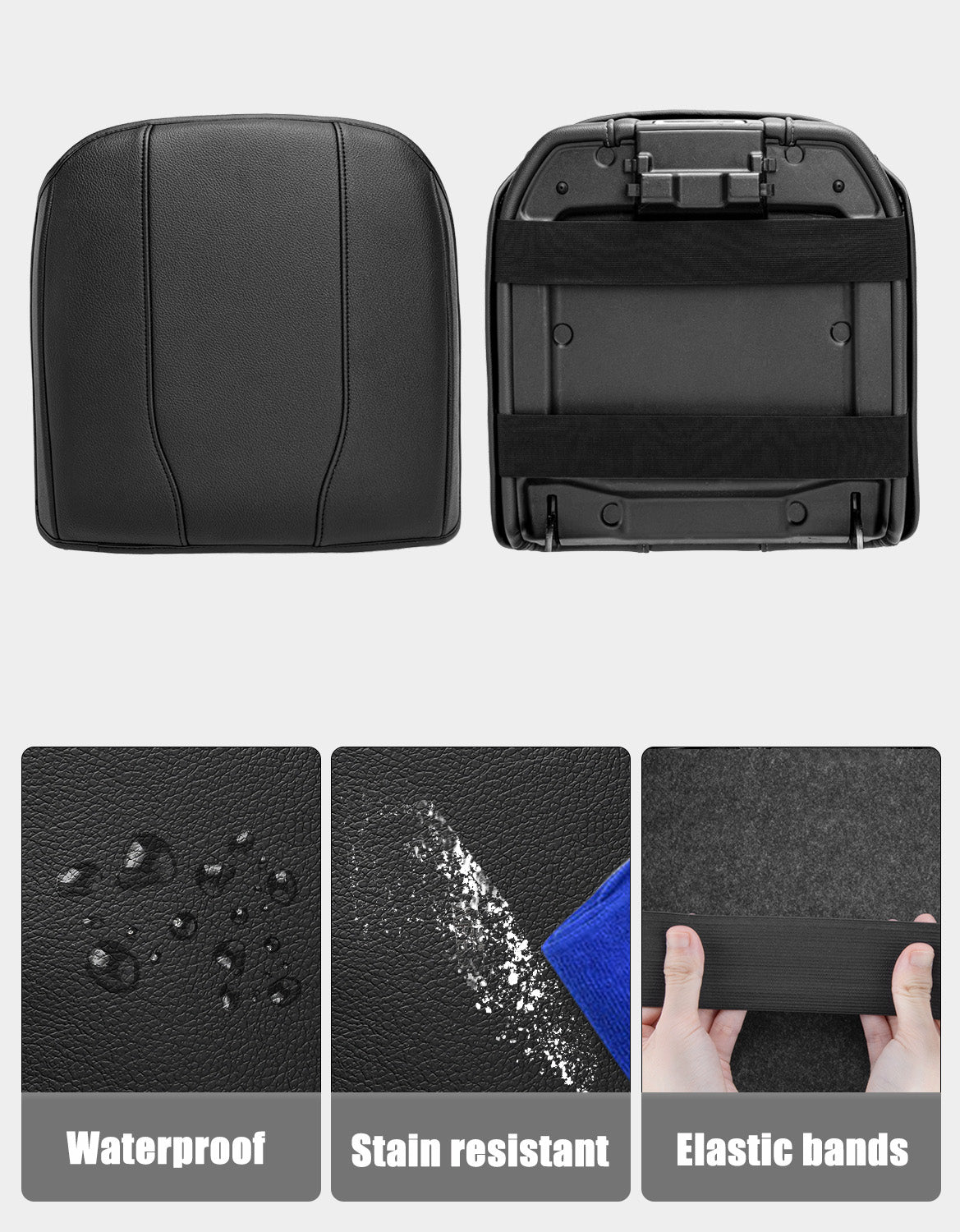 KBH Center Console Cushion Cover for Bucket Seat 2019-2026 GMC Sierra 1500 2500 3500,2019-2026 Chevy Silverado 1500 2500 3500, 2021-2026 Tahoe/Suburban/Yukon