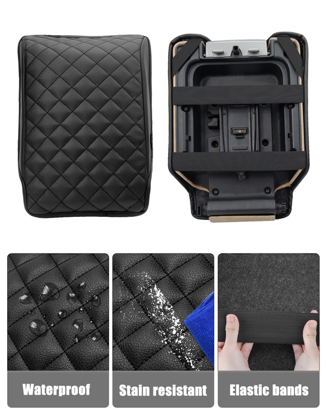 KBH Black Center Console Armrest Cover for Land rover LR3 LR4 2006-2016, Range Rover Sport 2006-2013