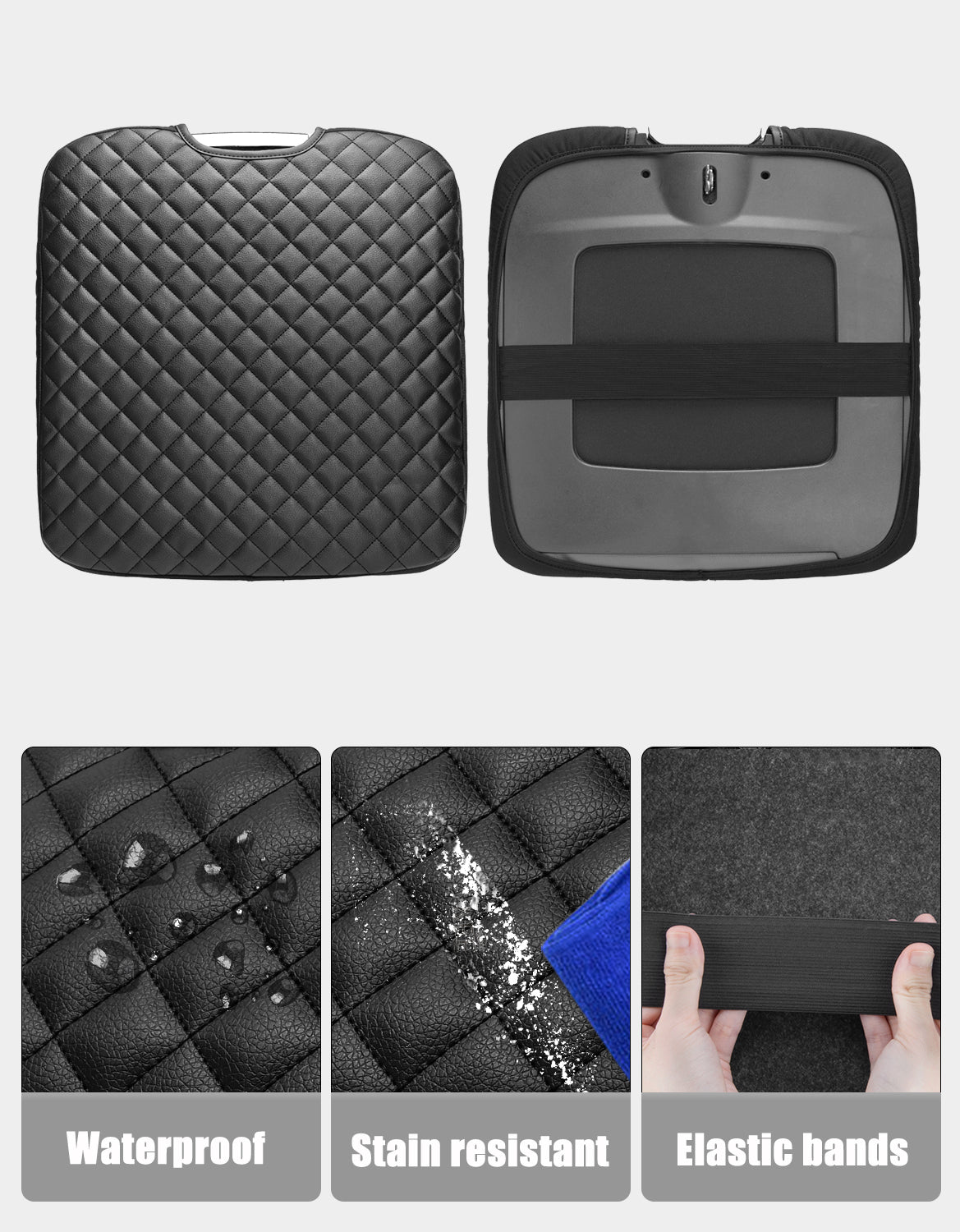 KBH Center Console Armrest Cover Pad for Jump Seat 2013-2018 Dodge Ram 1500,2013-2025 Dodge Ram 2500/3500/1500Classic