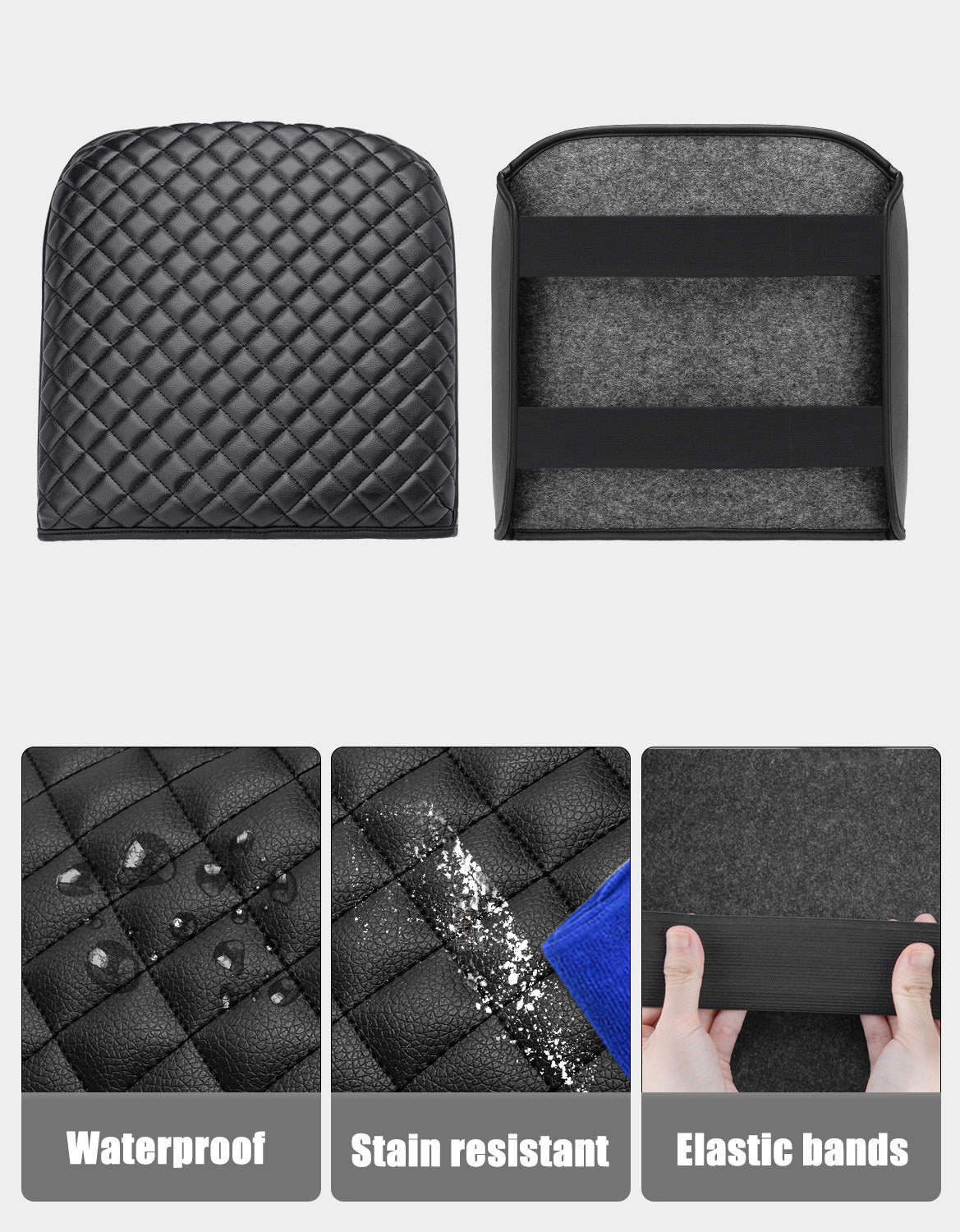 KBH Center Console Armrest Cover Pad for Bucket Seat 2019-2025 Chevy Silverado 1500 2500 3500,2019-2025 GMC Sierra 1500 2500 3500,2021-2025 Tahoe/Suburban/Yukon