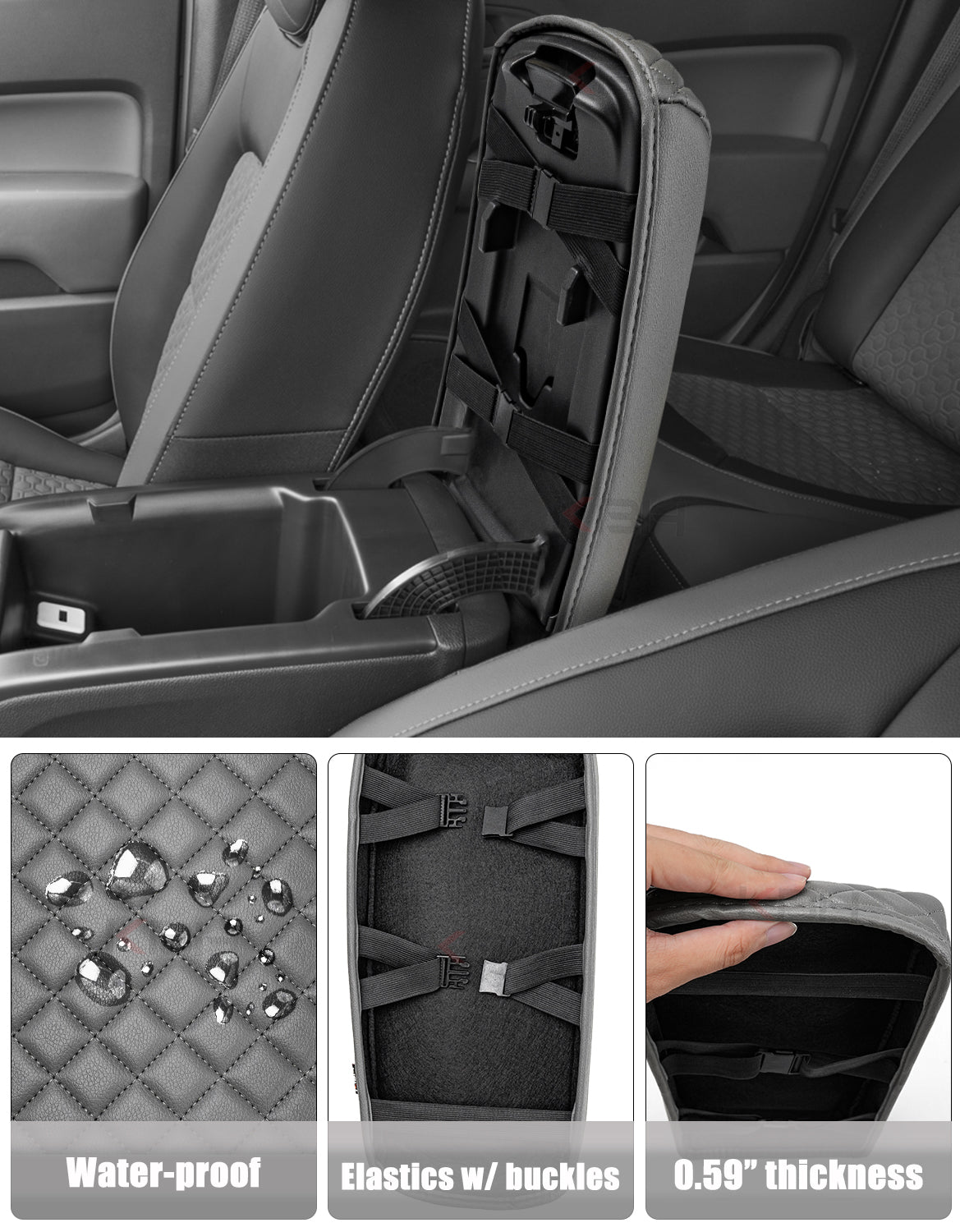 Center Console Armrest Cover for 2015-2022 Chevy Colorado,2015-2022 GMC Canyon