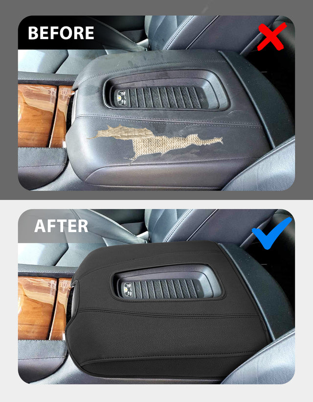 KBH Black Center Console Armrest Cover for 2015-2020 Cadillac Escalade