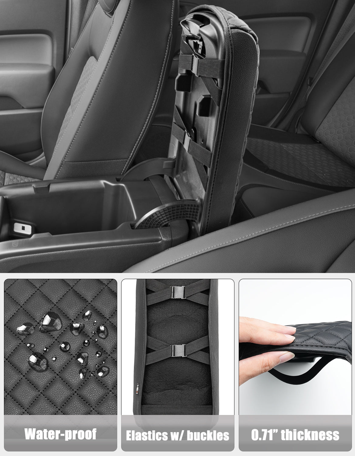 KBH Center Console Armrest Cover for 2015-2022 Chevy Colorado,2015-2022 GMC Canyon