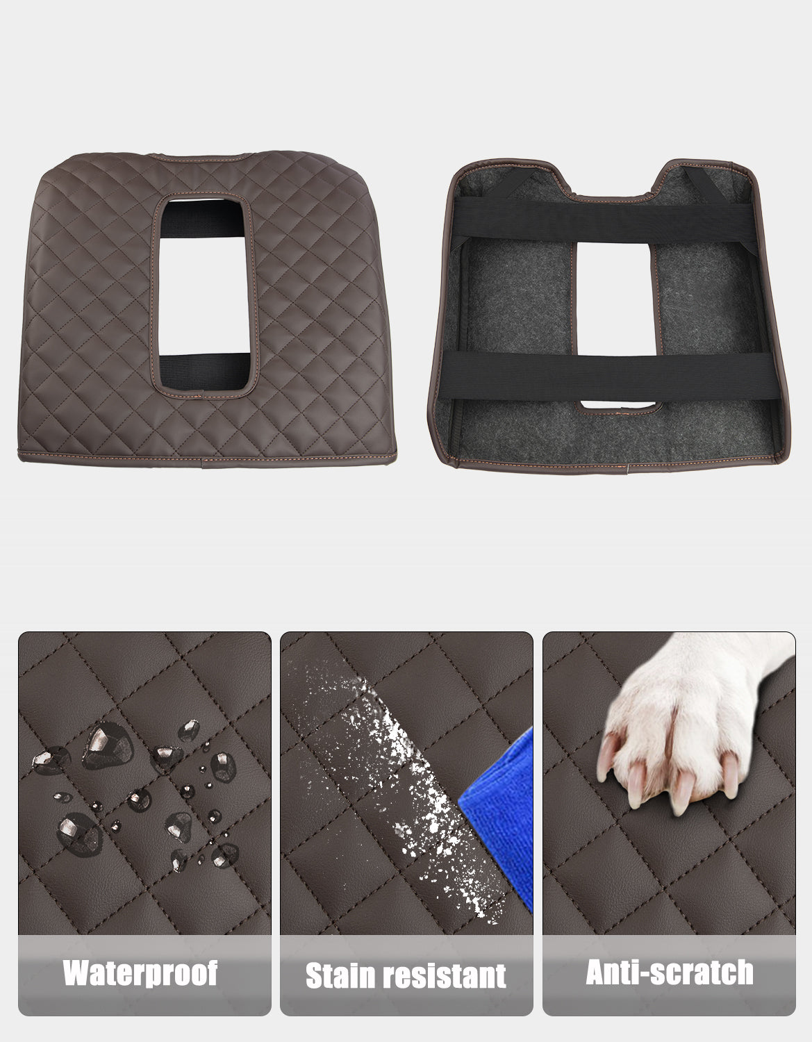 KBH Center Console Armrest Cover Pad for Bucket Seat 2014-2018 Chevy Silverado 1500 2500 3500,2014-2018 GMC Sierra 1500 2500 3500,2015-2020 Tahoe/Yukon/Suburban