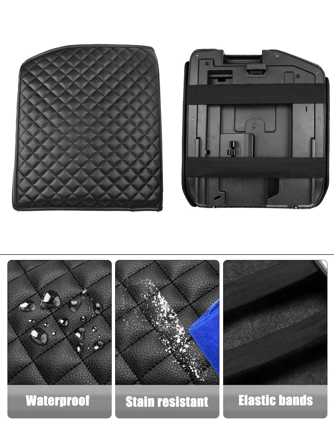 KBH Center Console Armrest Cover Cushion Pad Protector for 2007-2013 Toyota Tundra,2008-2022 Toyota Sequoia