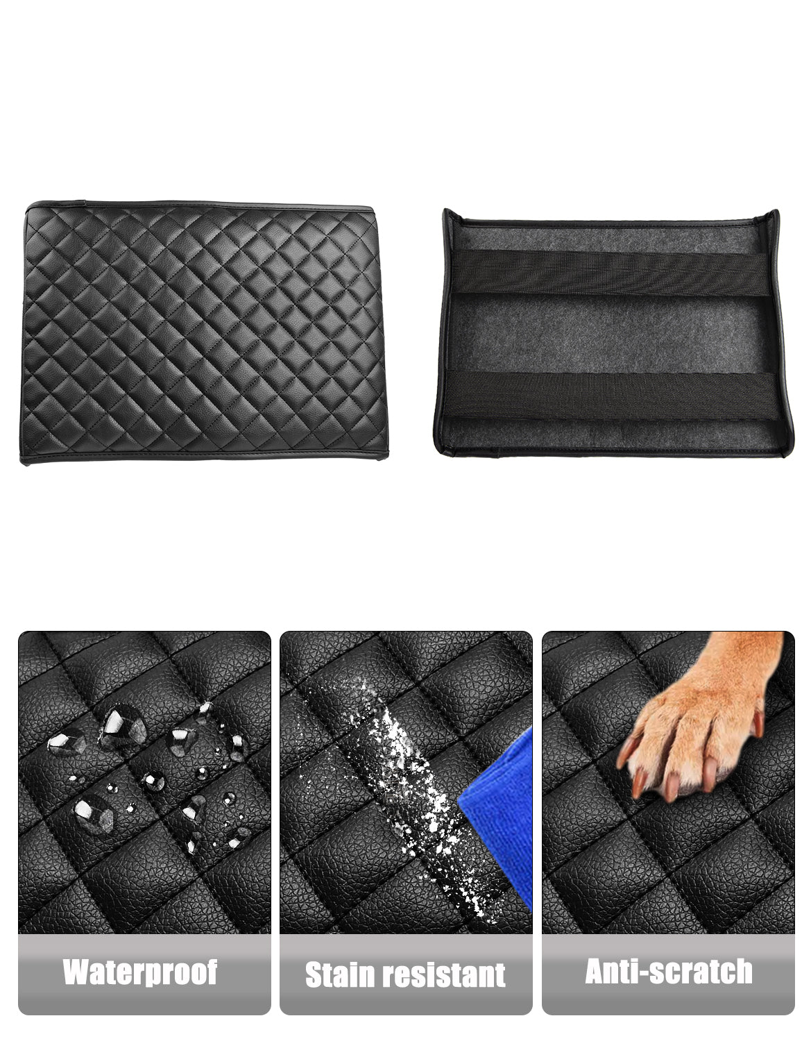 KBH Center Console Armrest Cover Pad for Jump Seat 1999-2010 Ford F250 F350 F450 Super Duty,2001-2005 F550 Super Duty