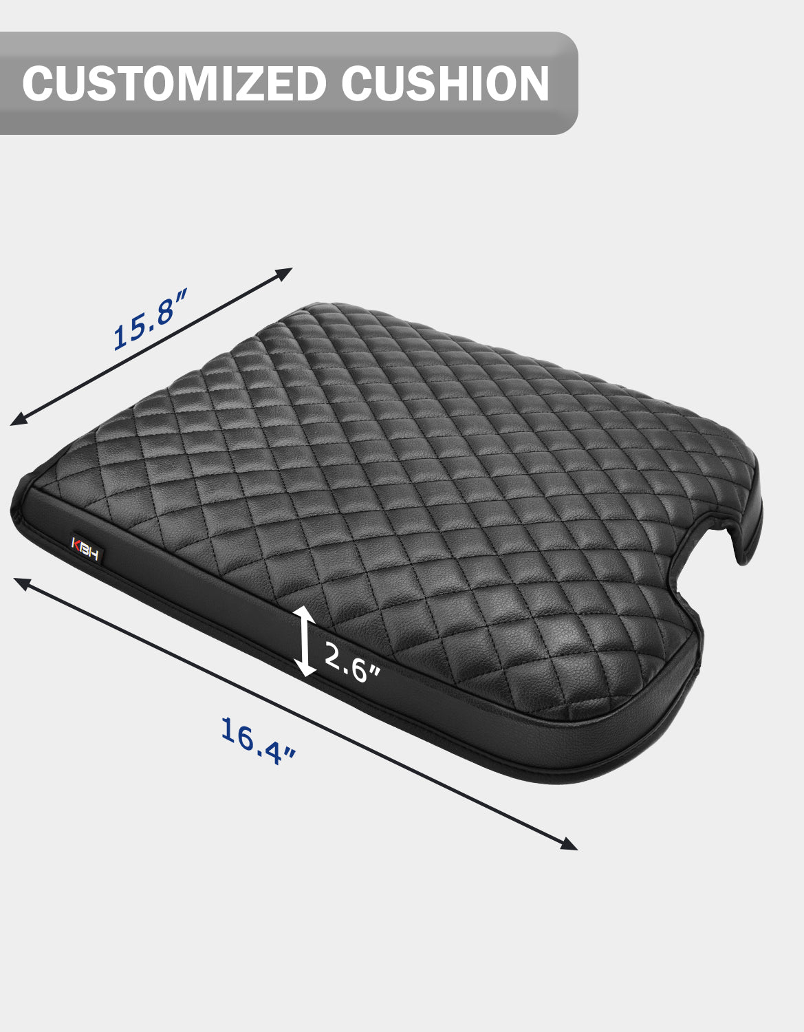KBH Center Console Armrest Cover Pad for Jump Seat 2013-2018 Dodge Ram 1500,2013-2025 Dodge Ram 2500/3500/1500Classic