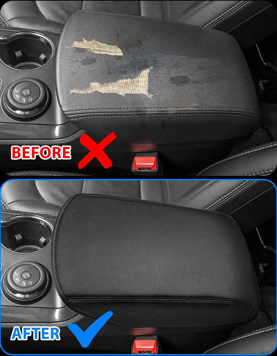 KBH Center Console Armrest Cover for 2011-2019 Ford Explorer