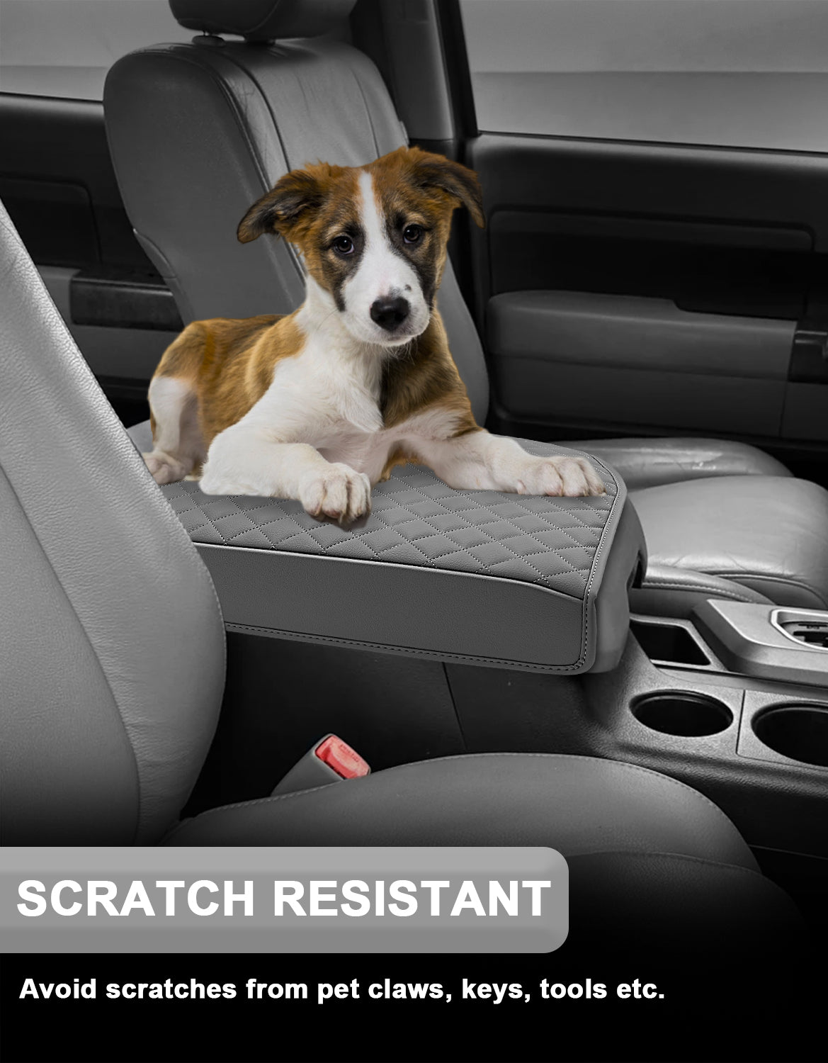 KBH Center Console Armrest Cover Cushion Pad Protector for 2007-2013 Toyota Tundra,2008-2022 Toyota Sequoia