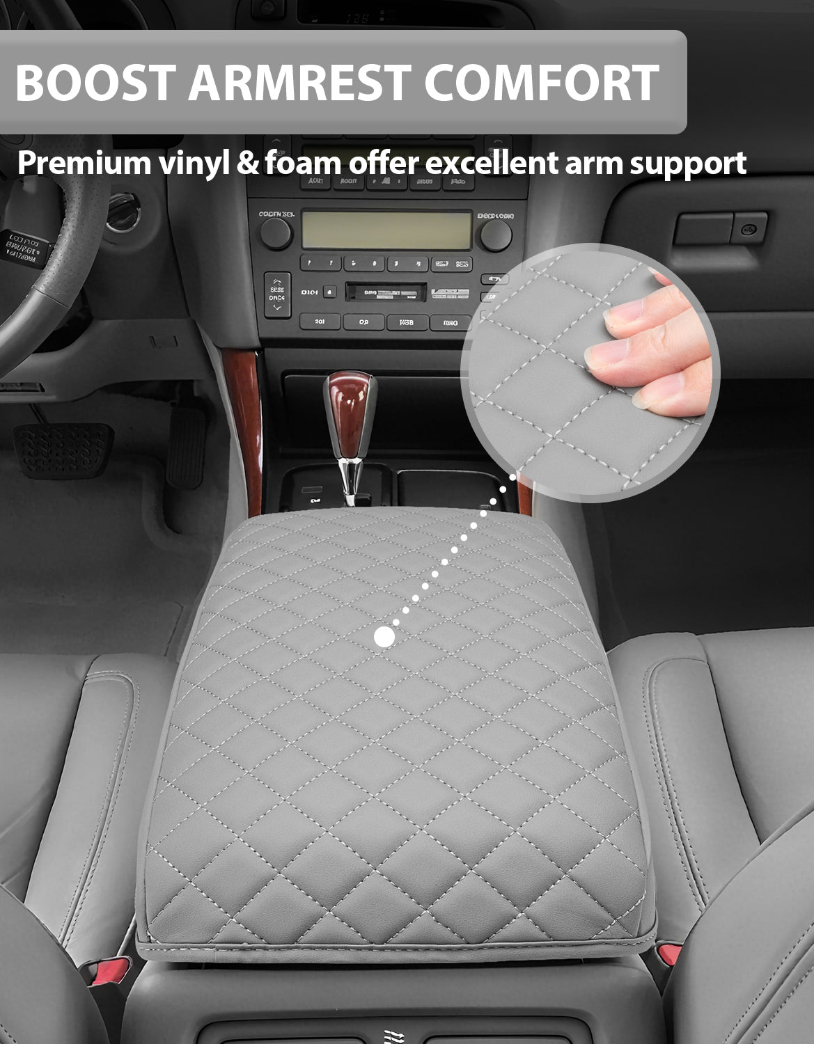 KBH Center Console Armrest Cover Pad for 1998-2005 Lexus GS300 GS400 GS430