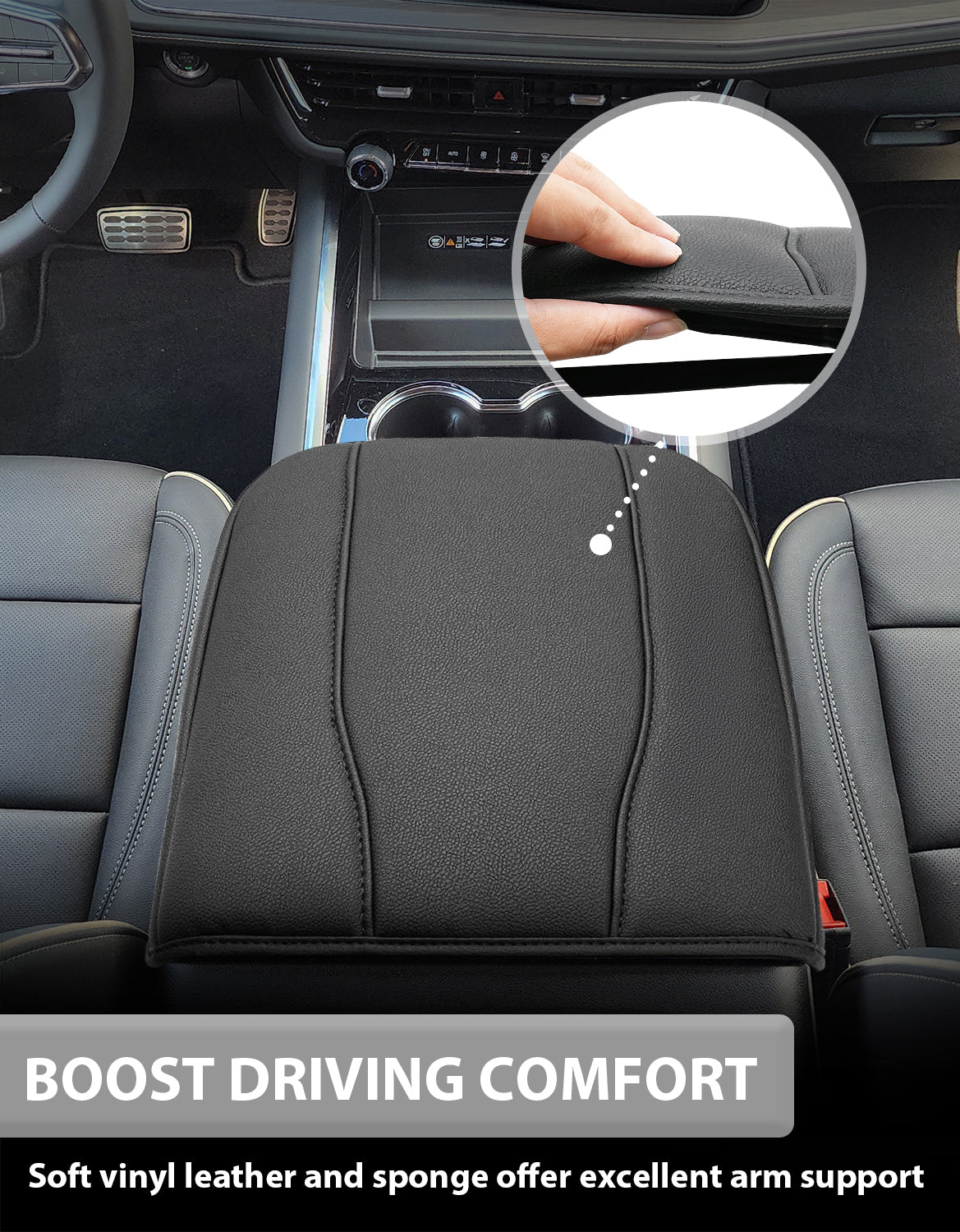 Power Sliding Console Armrest Cover for Bucket Seat 2021-2026 Chevy Tahoe Suburban,2021-2025 GMC Yukon