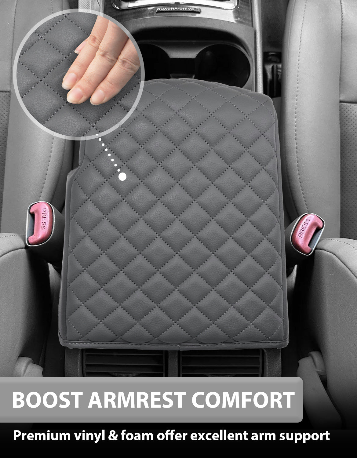 KBH Center Console Armrest Cover for 2005-2010 Jeep Grand Cherokee,2005-2010 Jeep Commander