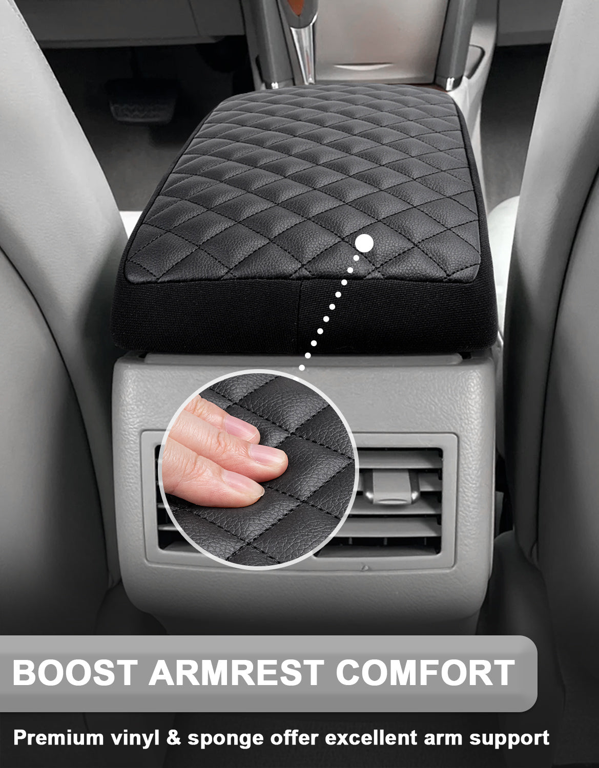 KBH Center Console Armrest Cover Pad Cushion Protector for Toyota Camry 2007-2011