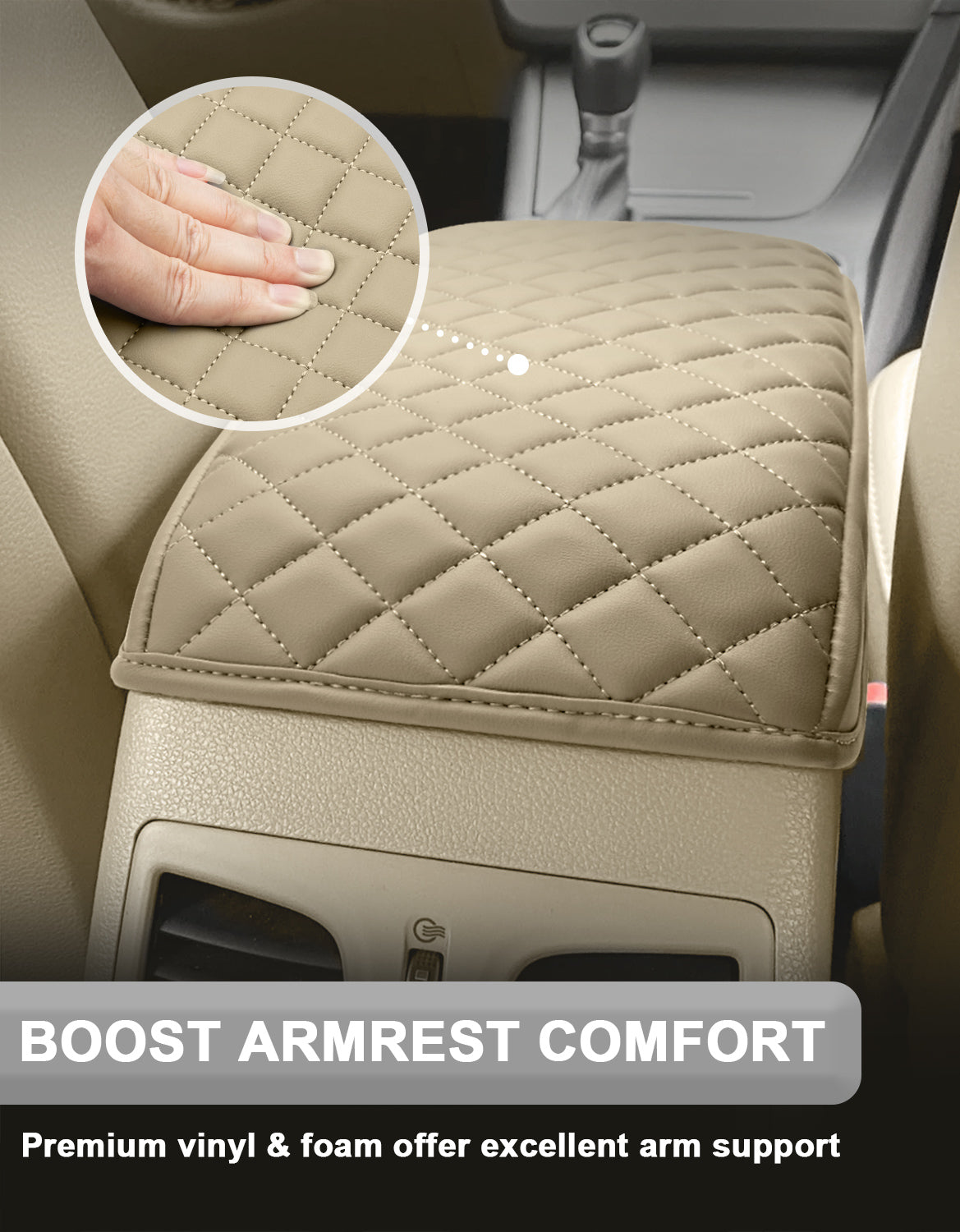 KBH Center Console Armrest Cover for Hyundai Sonata 2015-2019