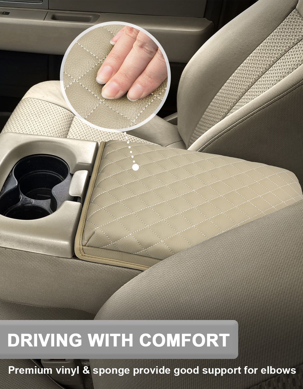 KBH Center Console Armrest Cover Pad for Jump Seat 2004-2010 Ford F150