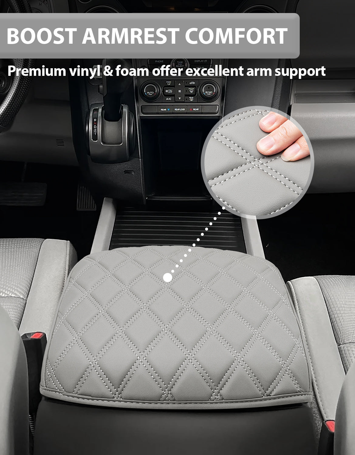 Center Console Armrest Cover Cushion Pad Protector for Honda Pilot 2009-2015