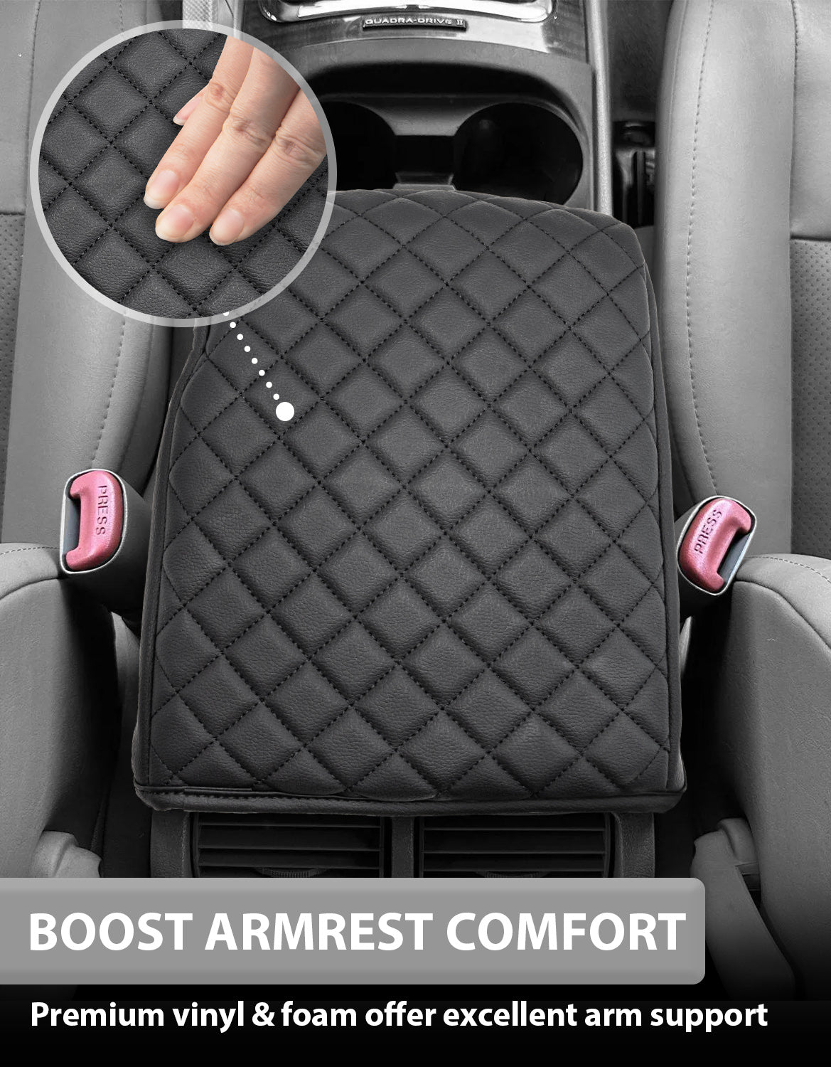 KBH Center Console Armrest Cover for 2005-2010 Jeep Grand Cherokee,2005-2010 Jeep Commander