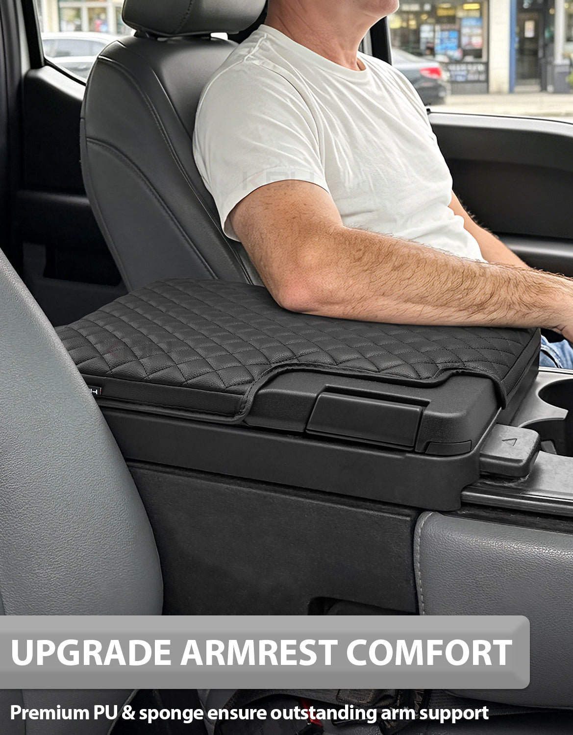 Center Work Surface Armrest Cushion for 2021-2026 F150, 2023-2026 F250 F350