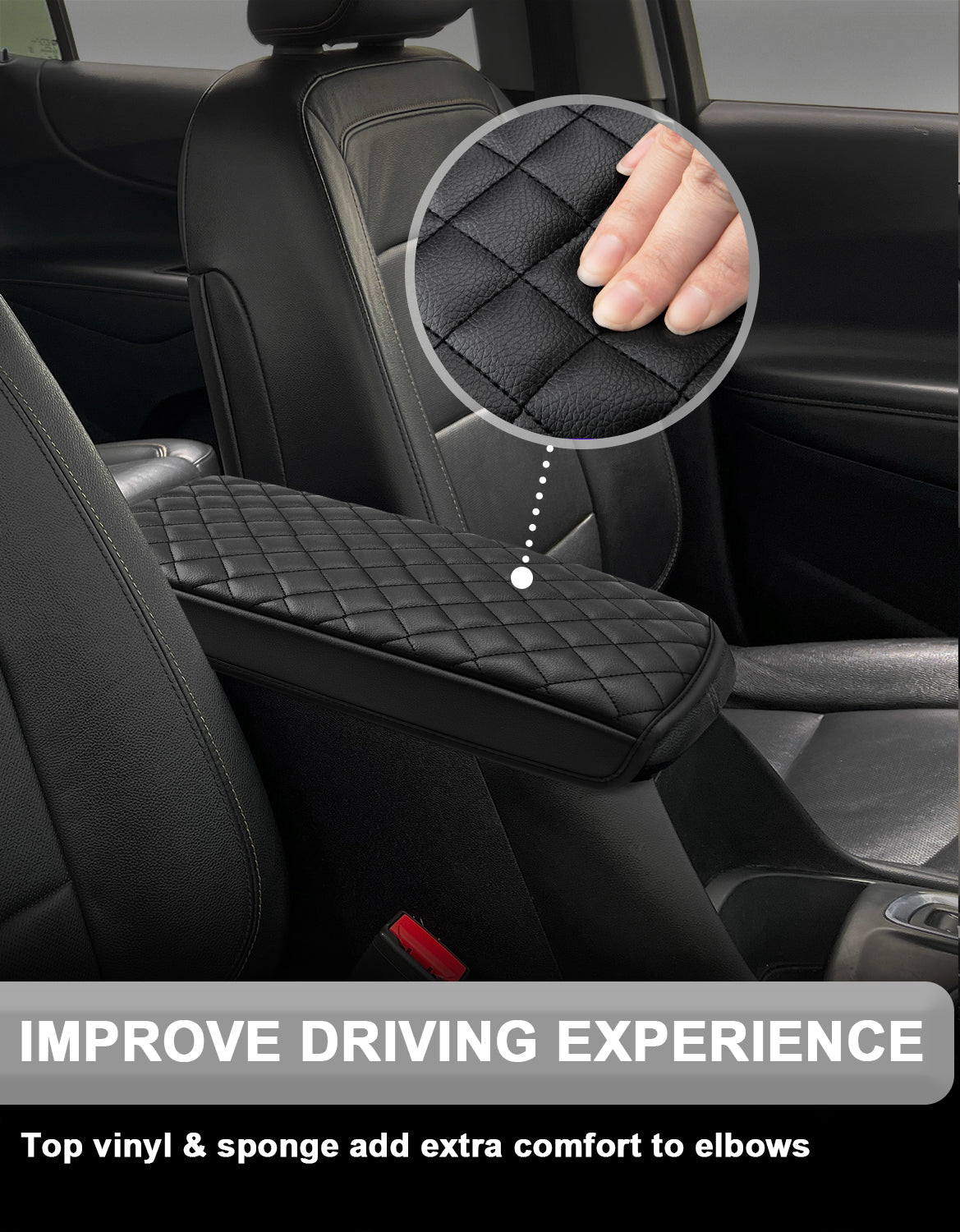 KBH Center Console Armrest Cover Cushion Pad Protector for 2018-2024 Chevy Equinox,2018-2024 GMC Terrain