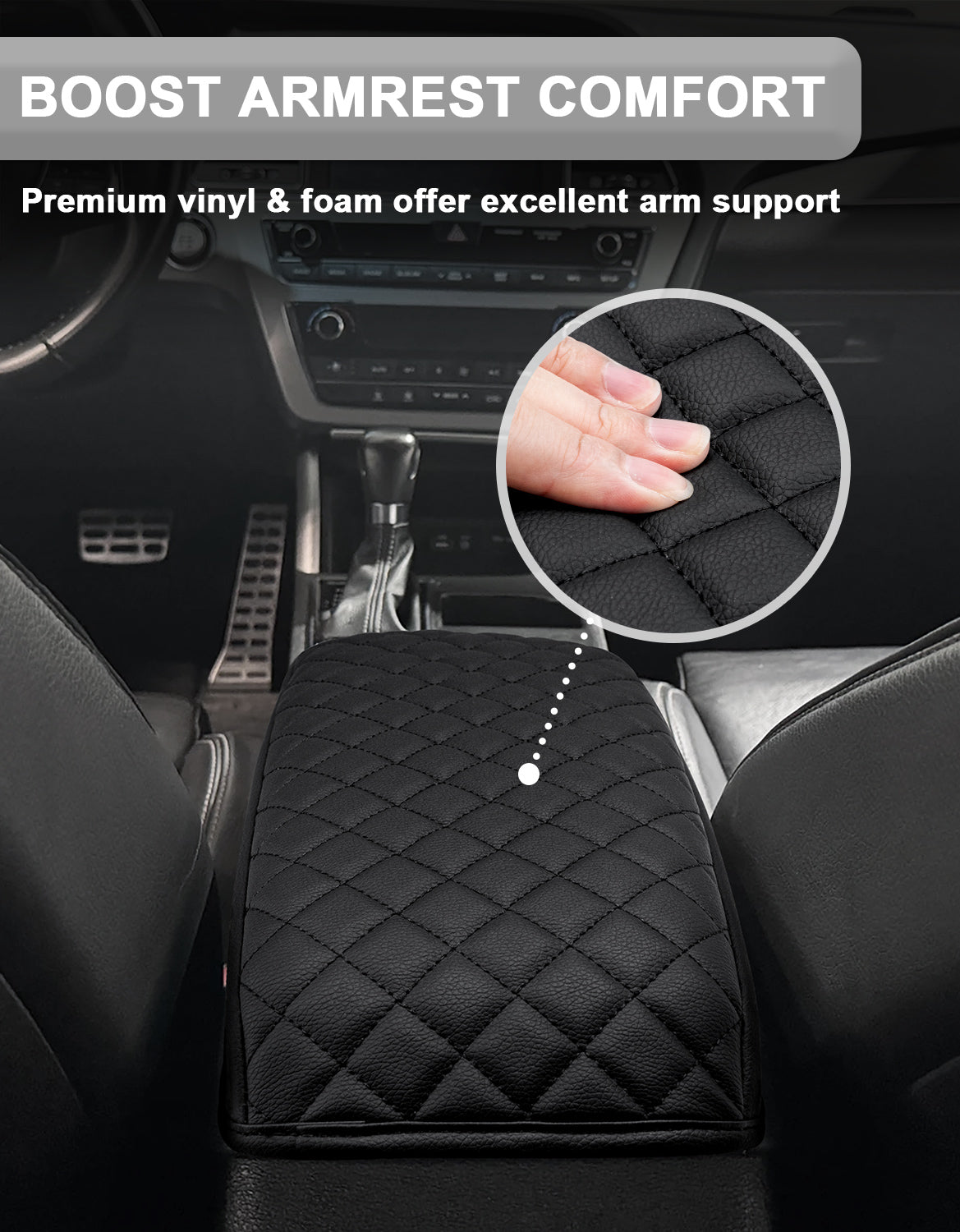 KBH Center Console Armrest Cover for Hyundai Sonata 2015-2019