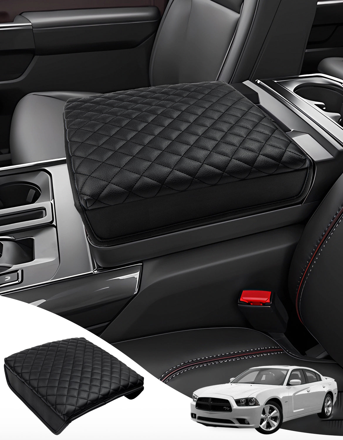 KBH Center Work Surface Armrest Cushion for 2021-2026 Ford F150, 2022-2026 F150 Lightning