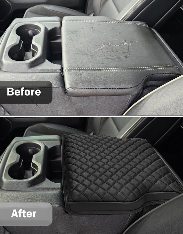 KBH Black Center Console Armrest Cover for Jump Seat 2019-2025 Dodge Ram 1500 New Model