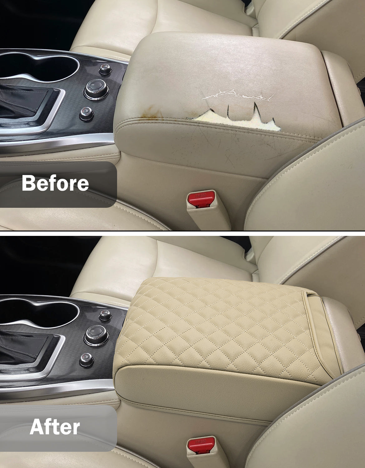 KBH Center Console Armrest Cover Cushion Pad Protector for 2013-2020 Nissan Pathfinder,2013-2020 Infiniti QX60 / JX35