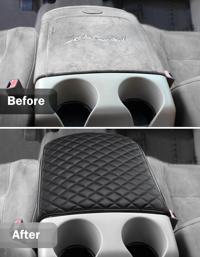 KBH Center Console Armrest Cover Pad for Bucket Seat 2001-2003 F150 Crew Cab Lariat / XLT / King Ranch