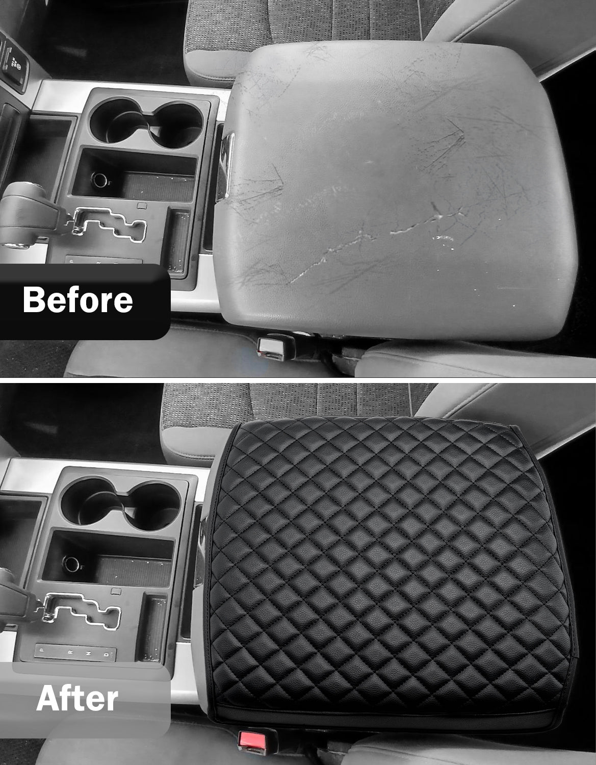Center Console Armrest Cover Protector for Bucket Seat 2009-2018 Dodge RAM 1500 2500 3500