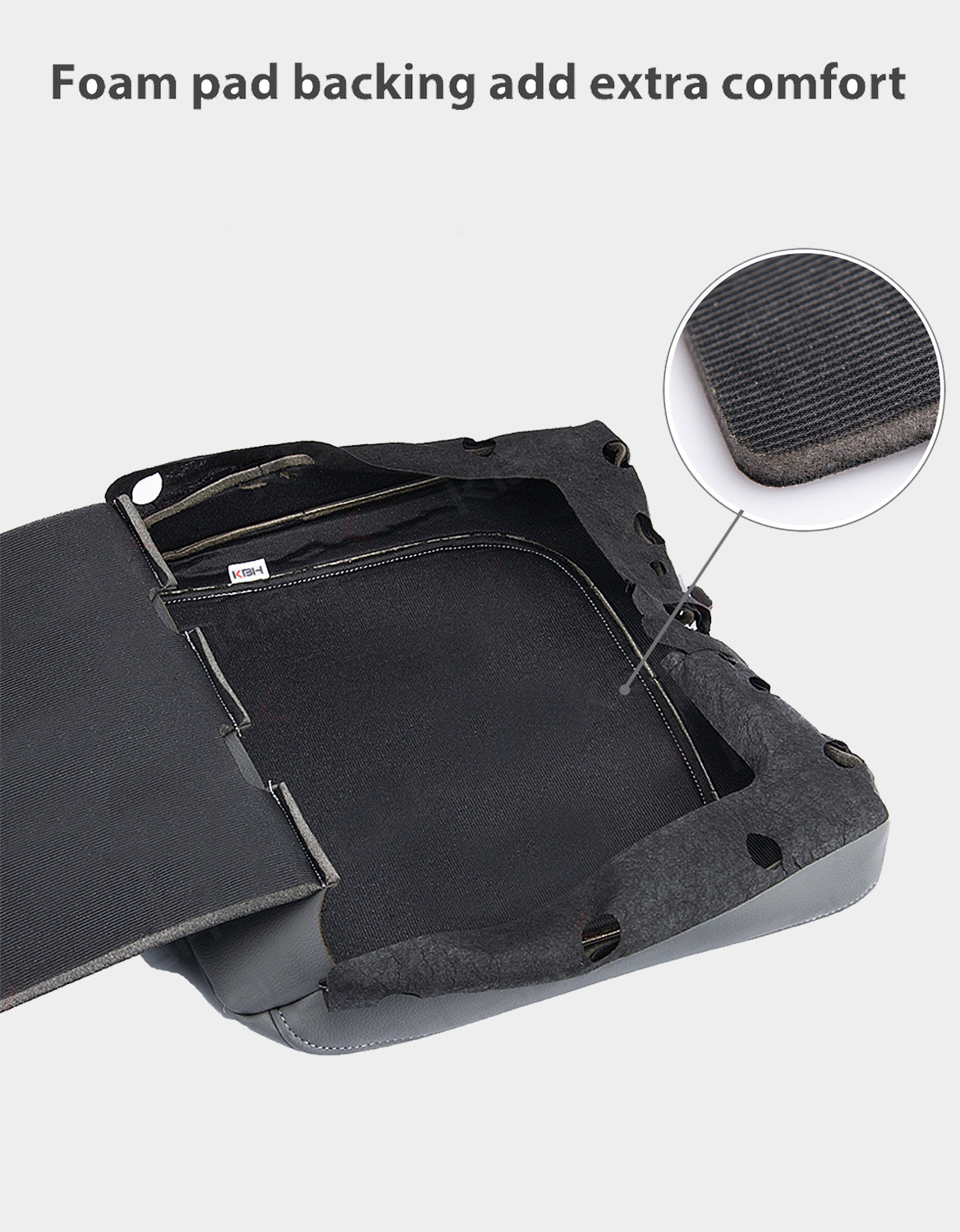 KBH Easy Installation Center Console Cover Replacement for Jump Seat 2013-2018 Dodge Ram 1500,2013-2025 Dodge Ram 1500Classic,2013-2025 Dodge Ram 2500 3500