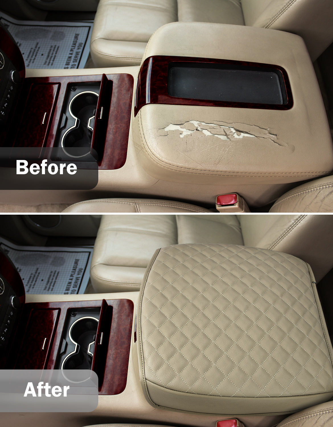 KBH Center Console Armrest Cover Pad for Bucket Seat 2007-2014 Chevy Silverado 1500 2500 3500,2007-2014 Chevy Avalanche & Suburban & Tahoe,2007-2014 GMC Sierra 1500 2500 3500,2007-2014 GMC Yukon