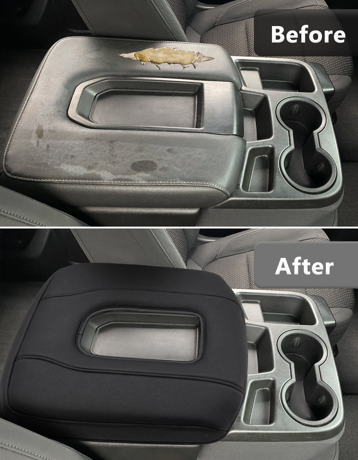 KBH Center Console Armrest Cover Pad for Jump Seat 2019-2025 GMC Sierra 1500 2500 3500,2019-2025 Chevy Silverado 1500 2500 3500