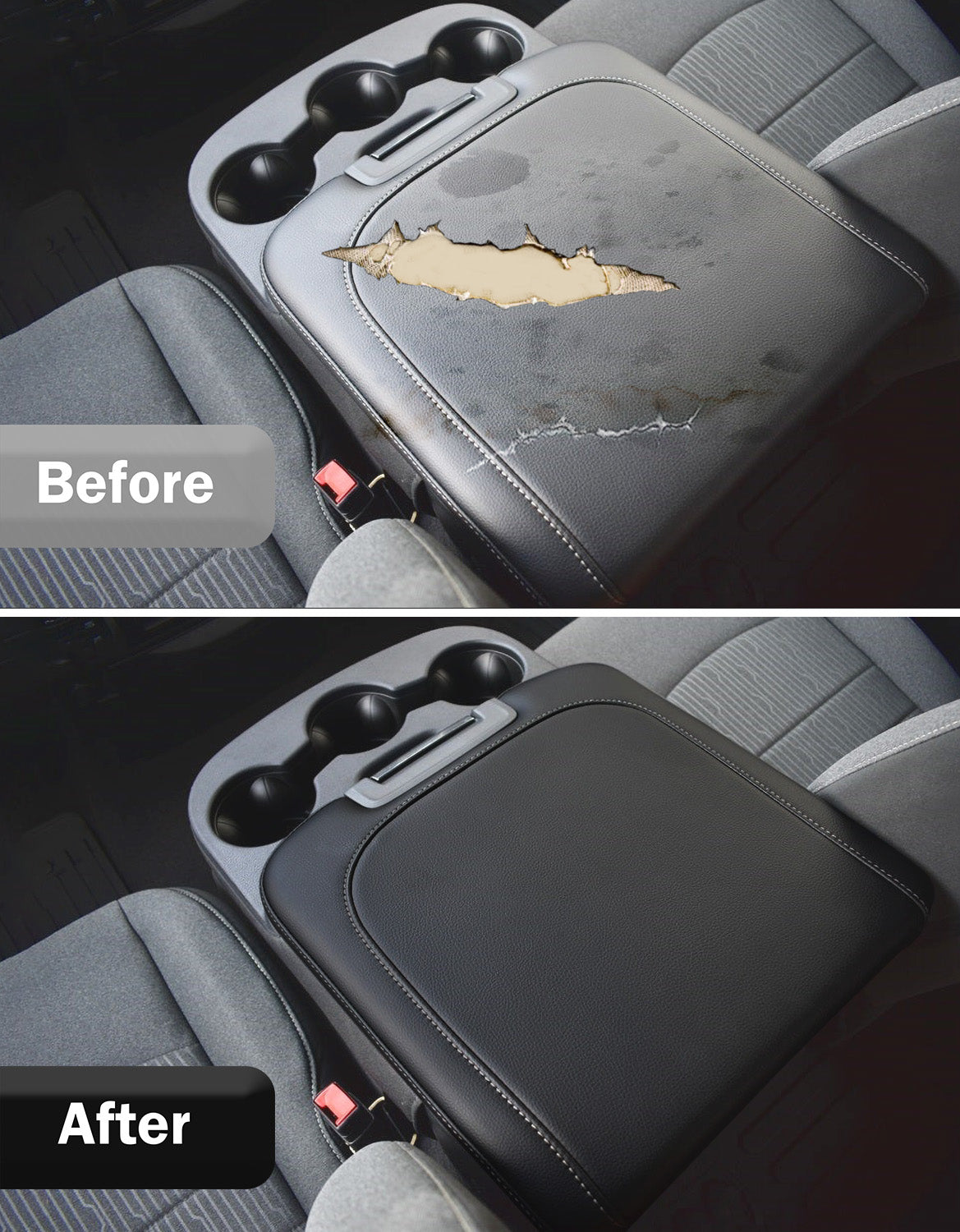 KBH Easy Installation Center Console Cover Replacement for Jump Seat 2013-2018 Dodge Ram 1500,2013-2025 Dodge Ram 1500Classic,2013-2025 Dodge Ram 2500 3500