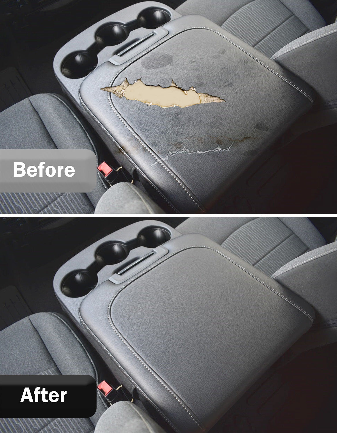 KBH Easy Installation Center Console Cover Replacement for Jump Seat 2013-2018 Dodge Ram 1500,2013-2025 Dodge Ram 1500Classic,2013-2025 Dodge Ram 2500 3500