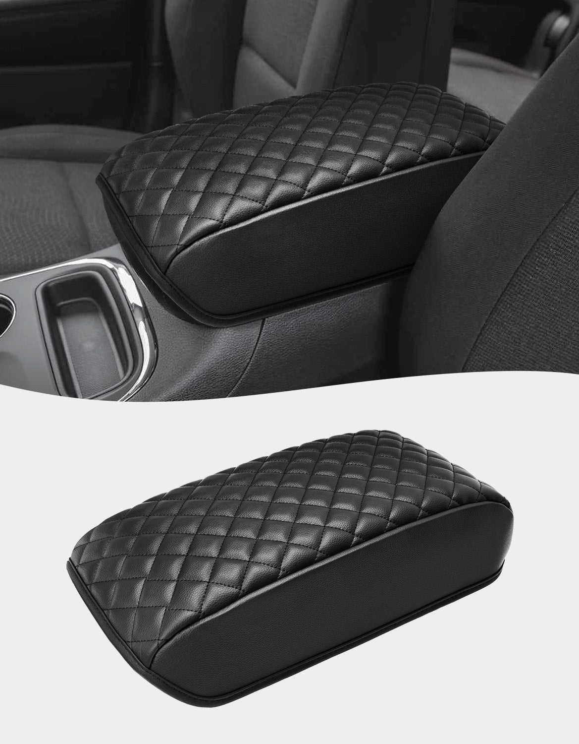 KBH Center Console Armrest Cover Cushion Pad Protector for 2011-2020 Dodge Durango,2011-2020 Jeep Grand Cherokee