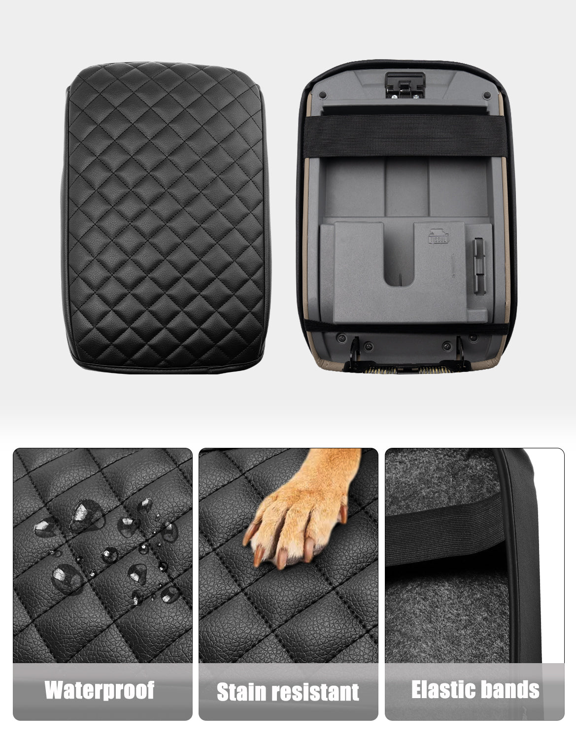 KBH Center Console Armrest Cover Cushion Pad Protector for 2010-2024 Toyota 4Runner