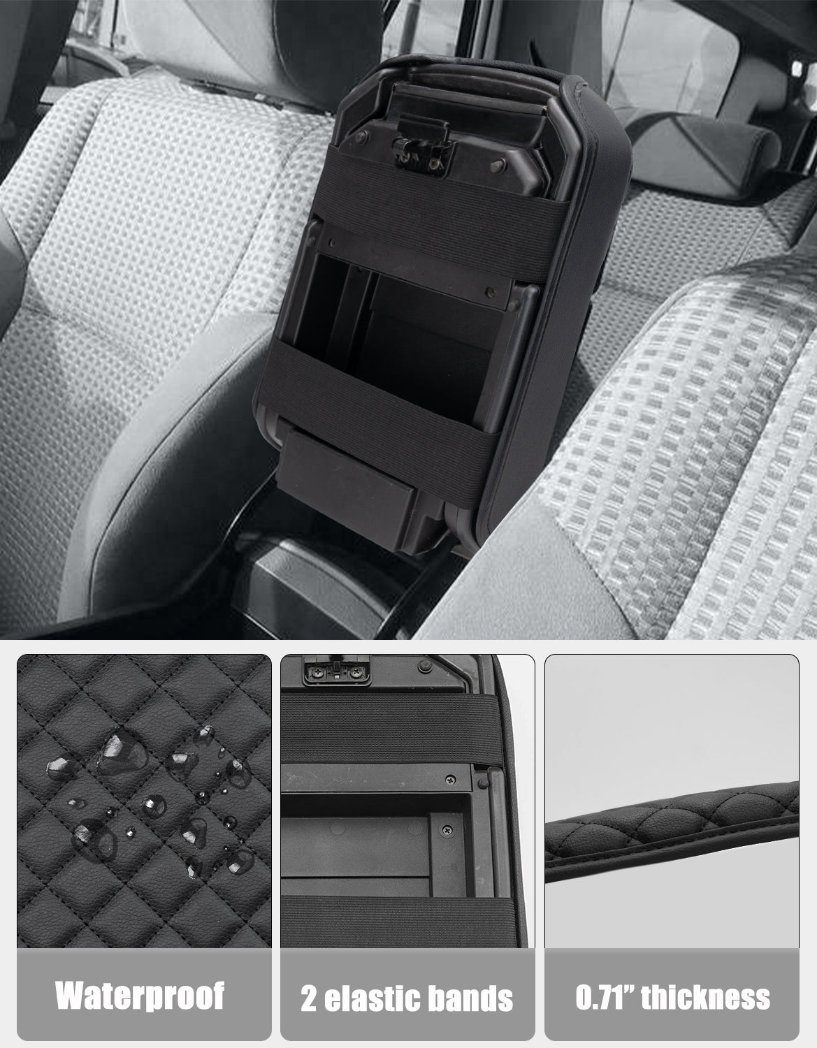 KBH Center Console Armrest Cover Cushion Pad for 2003-2009 Toyota 4Runner