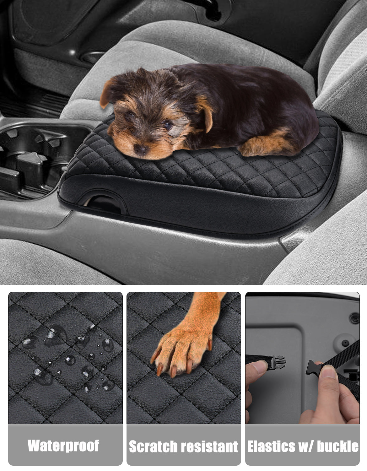 KBH Center Console Armrest Cover for Bucket Seat 2003-2006 Chevy Silverado 1500 2500 3500,2003-2006 Chevy Tahoe/Suburban/Avalanche, 2003-2006 GMC Sierra 1500 2500 3500,2003-2006 GMC Yukon