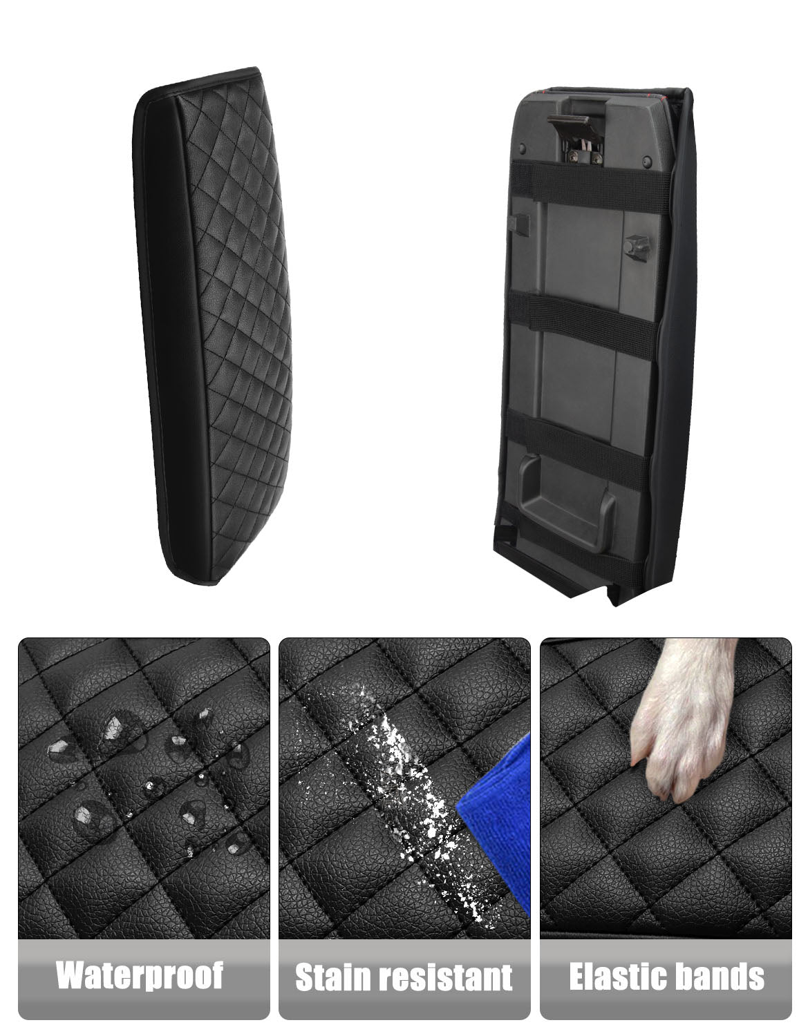 KBH Center Console Armrest Cover for 2010-2017 Chevy Equinox,2010-2017 GMC Terrain