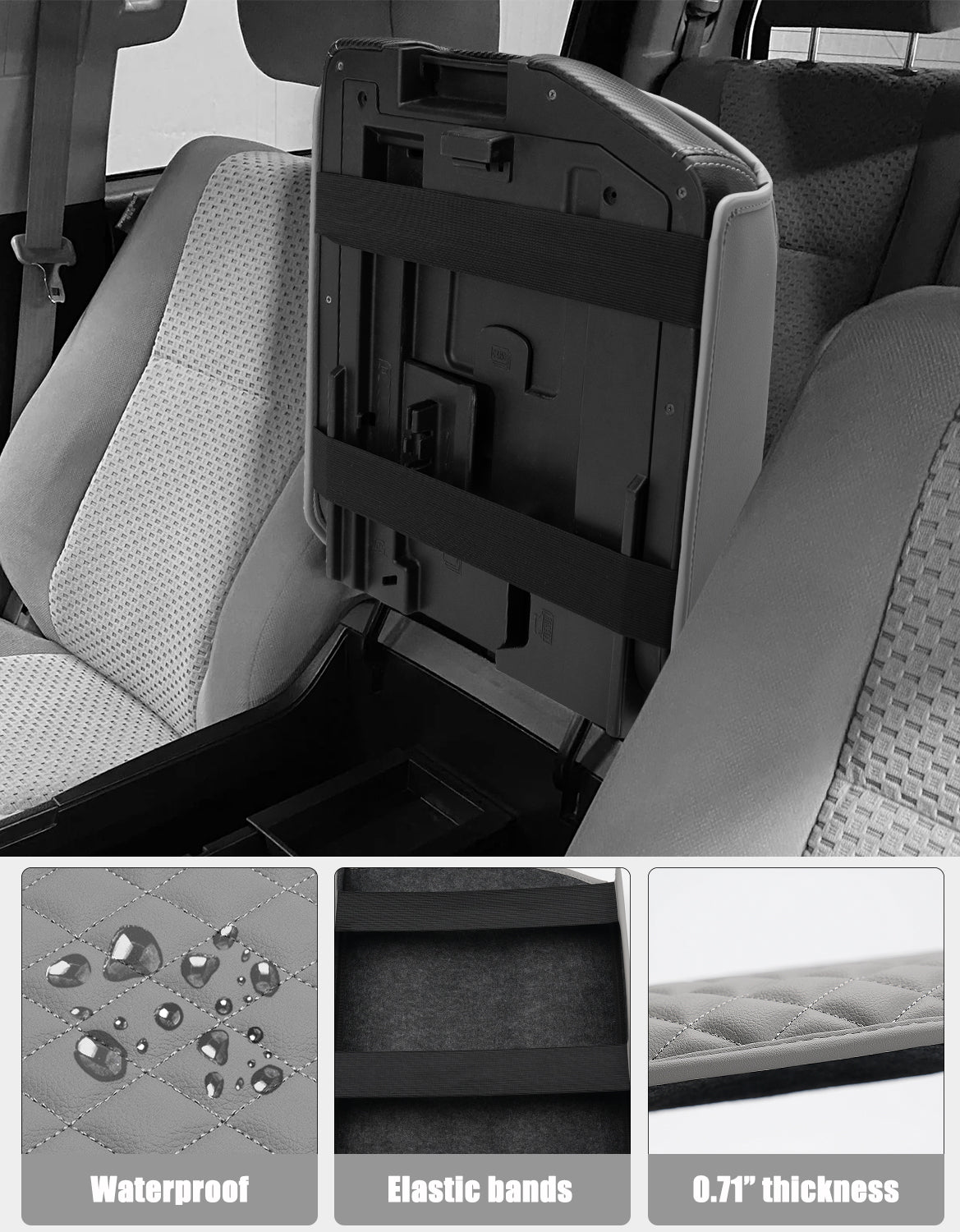 KBH Center Console Armrest Cover Cushion Pad Protector for 2007-2013 Toyota Tundra,2008-2022 Toyota Sequoia