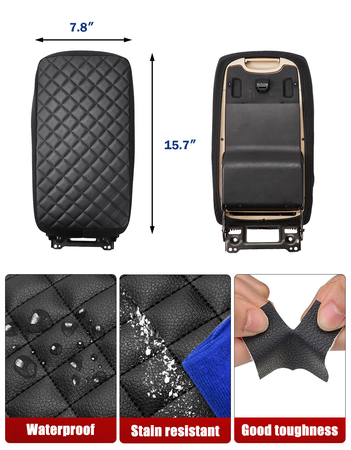 KBH Center Console Armrest Covering Pad Cushion Protector for Toyota Avalon 2005-2012