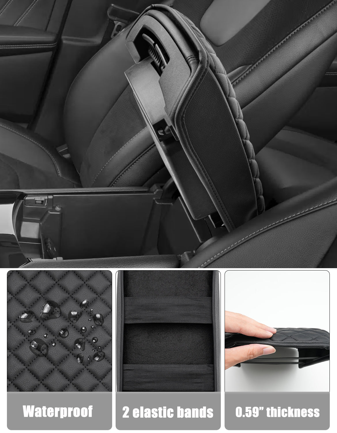 Center Console Armrest Cover for Ford Edge 2015-2020
