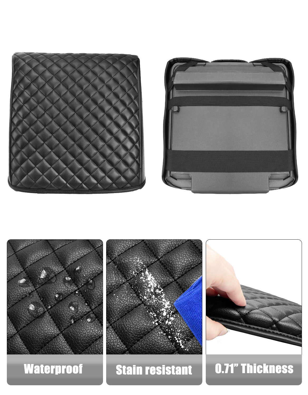KBH Center Console Armrest Cover Pad for Bucket Seat 2021-2025 Ford F-150