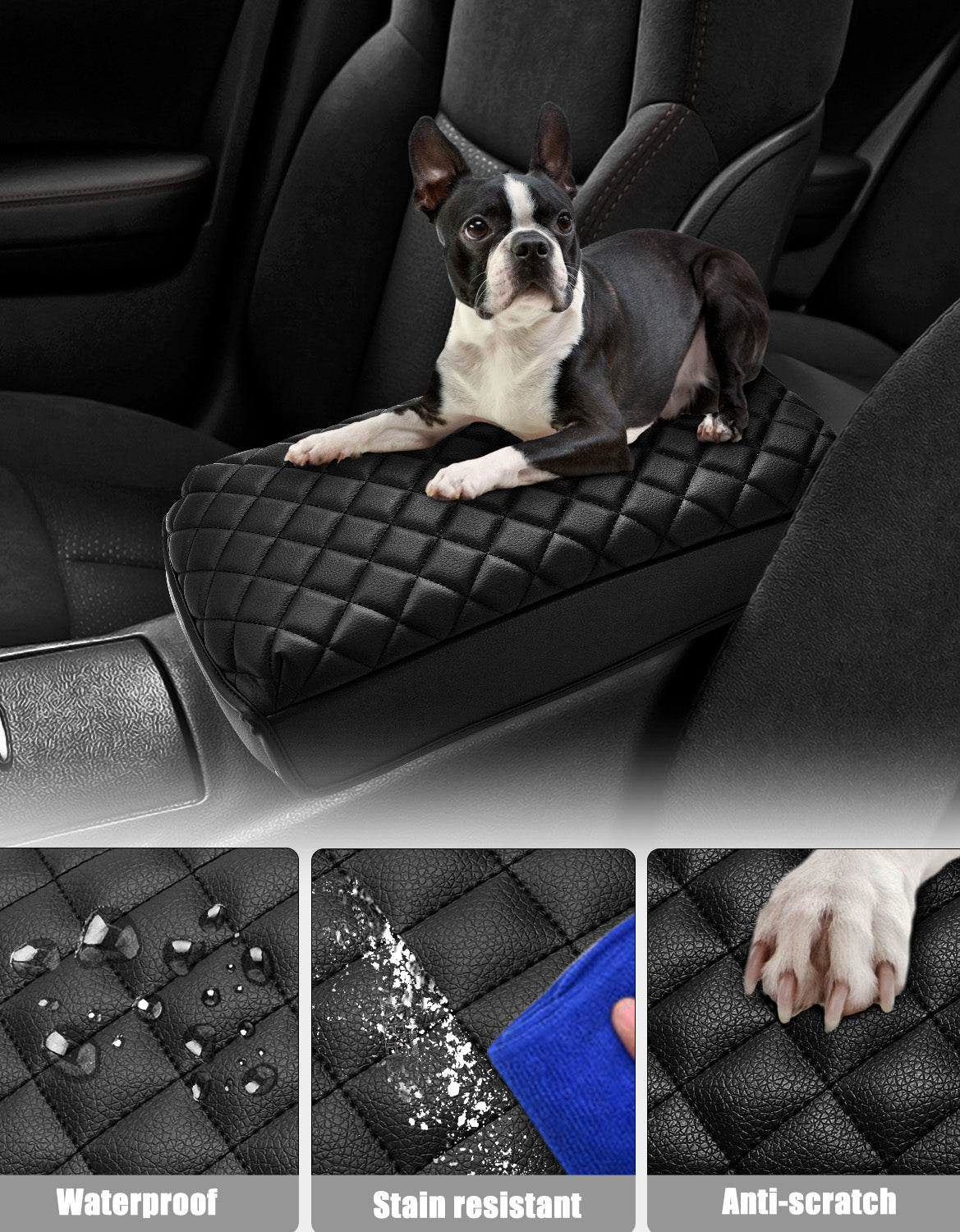 KBH Center Console Armrest Cover Pad for 2009-2014 Nissan Maxima,2013-2018 Nissan Altima