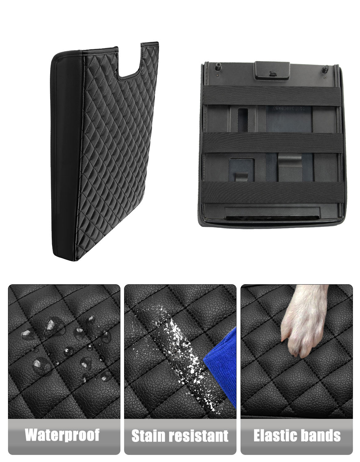 KBH Center Console Armrest Cover for Jump Seat 2007-2013 Chevy Silverado 1500 2500 3500,2007-2013 Chevy Tahoe & Suburban,2007-2013 GMC Sierra 1500 2500 3500,2007-2013 GMC Yukon