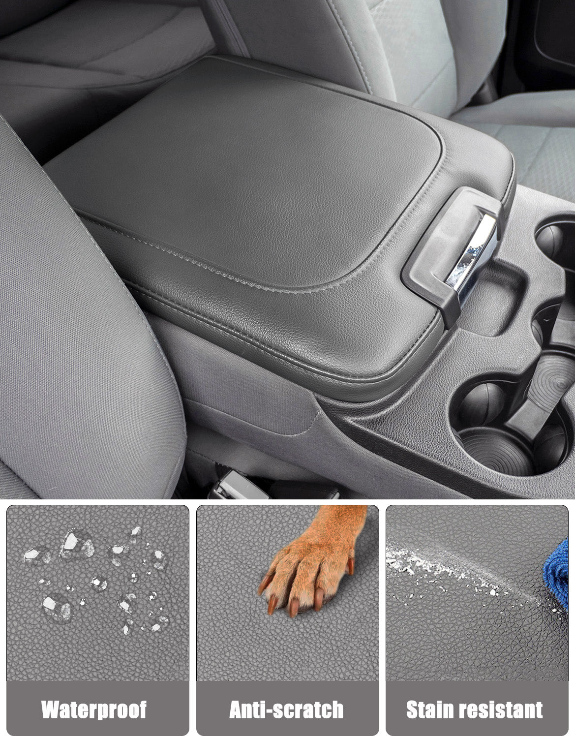 KBH Easy Installation Center Console Cover Replacement for Jump Seat 2013-2018 Dodge Ram 1500,2013-2025 Dodge Ram 1500Classic,2013-2025 Dodge Ram 2500 3500