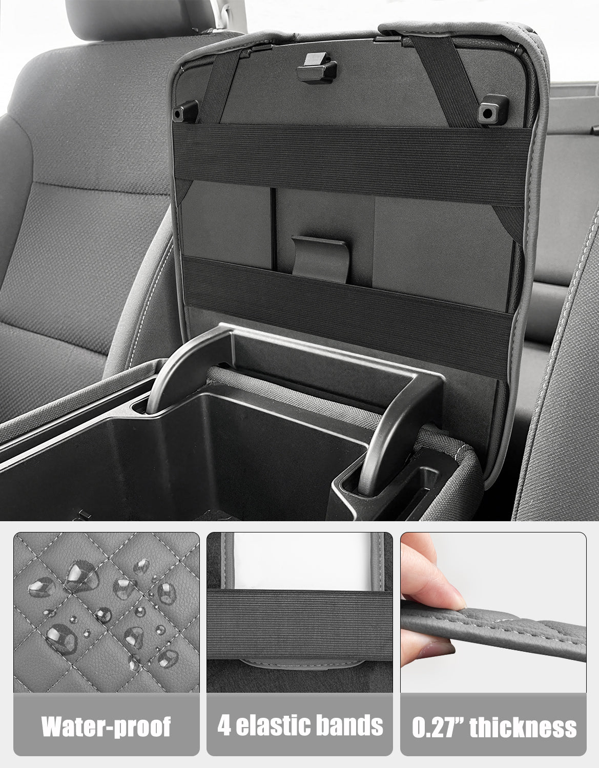KBH Center Console Armrest Cover for Jump Seat 2014-2018 Chevy Silverado 1500 2500 3500,2014-2018 GMC Sierra 1500 2500 3500