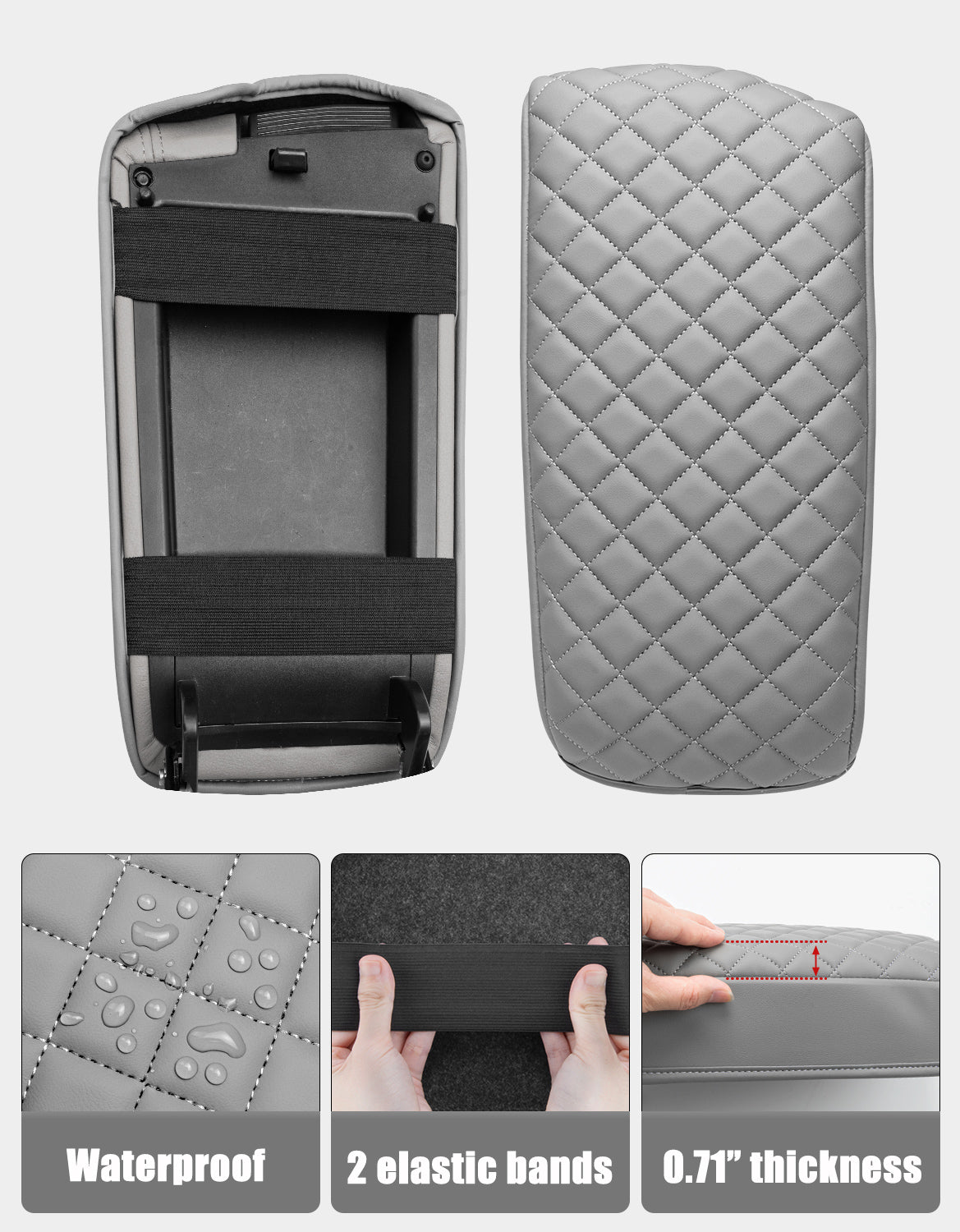 KBH Center Console Armrest Cover for Hyundai Sonata 2015-2019