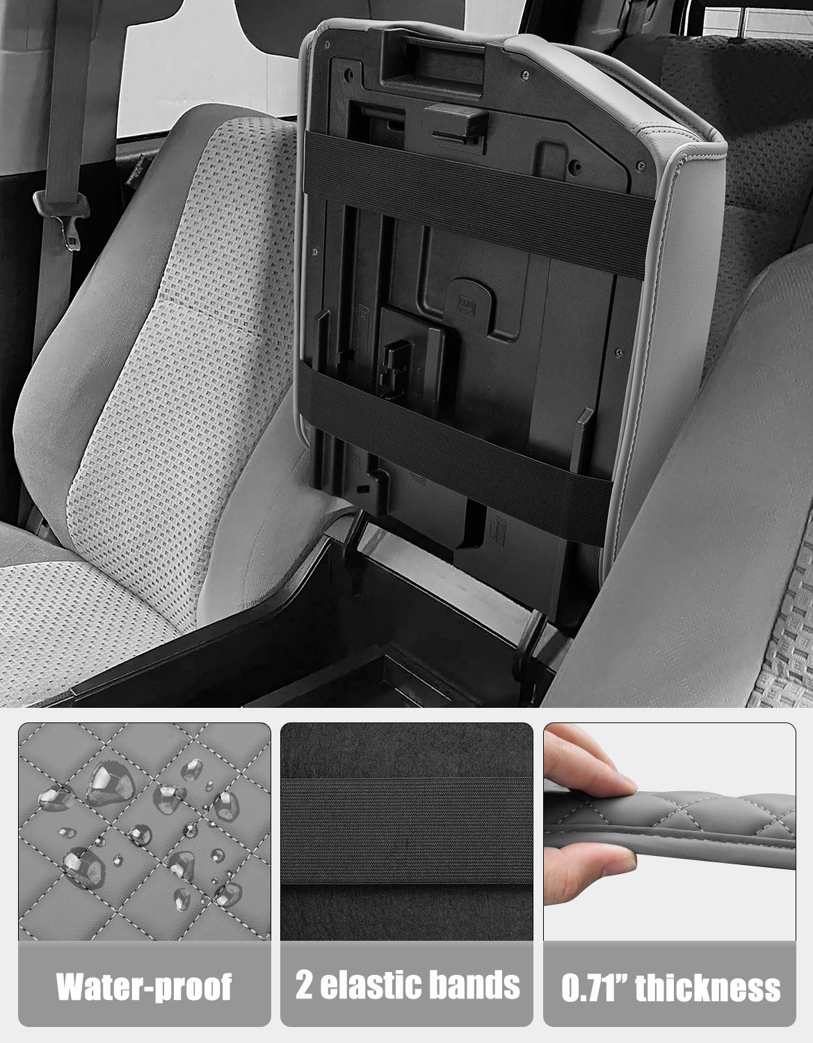 Center Console Armrest Cover Cushion Pad Protector for 2007-2013 Toyota Tundra,2008-2022 Toyota Sequoia